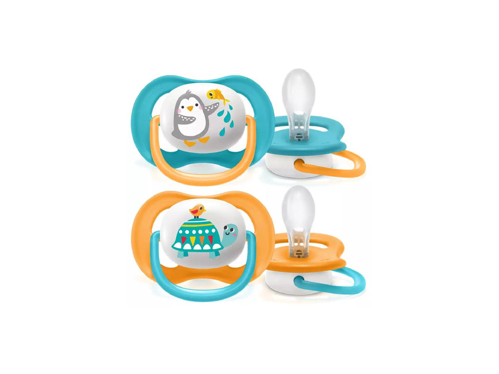 Philips Avent Ultra Air Animals Soothers Orange & Blue (2 pieces)