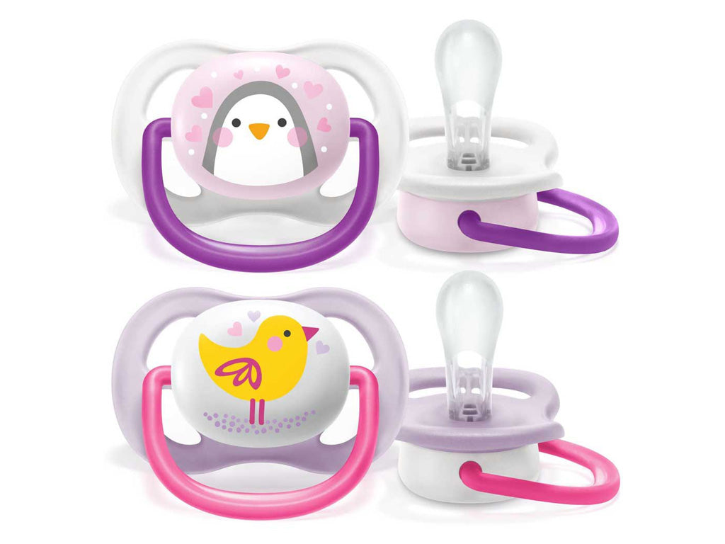 Philips Avent ultra air Animals Soothers White & Purple (2 pieces)