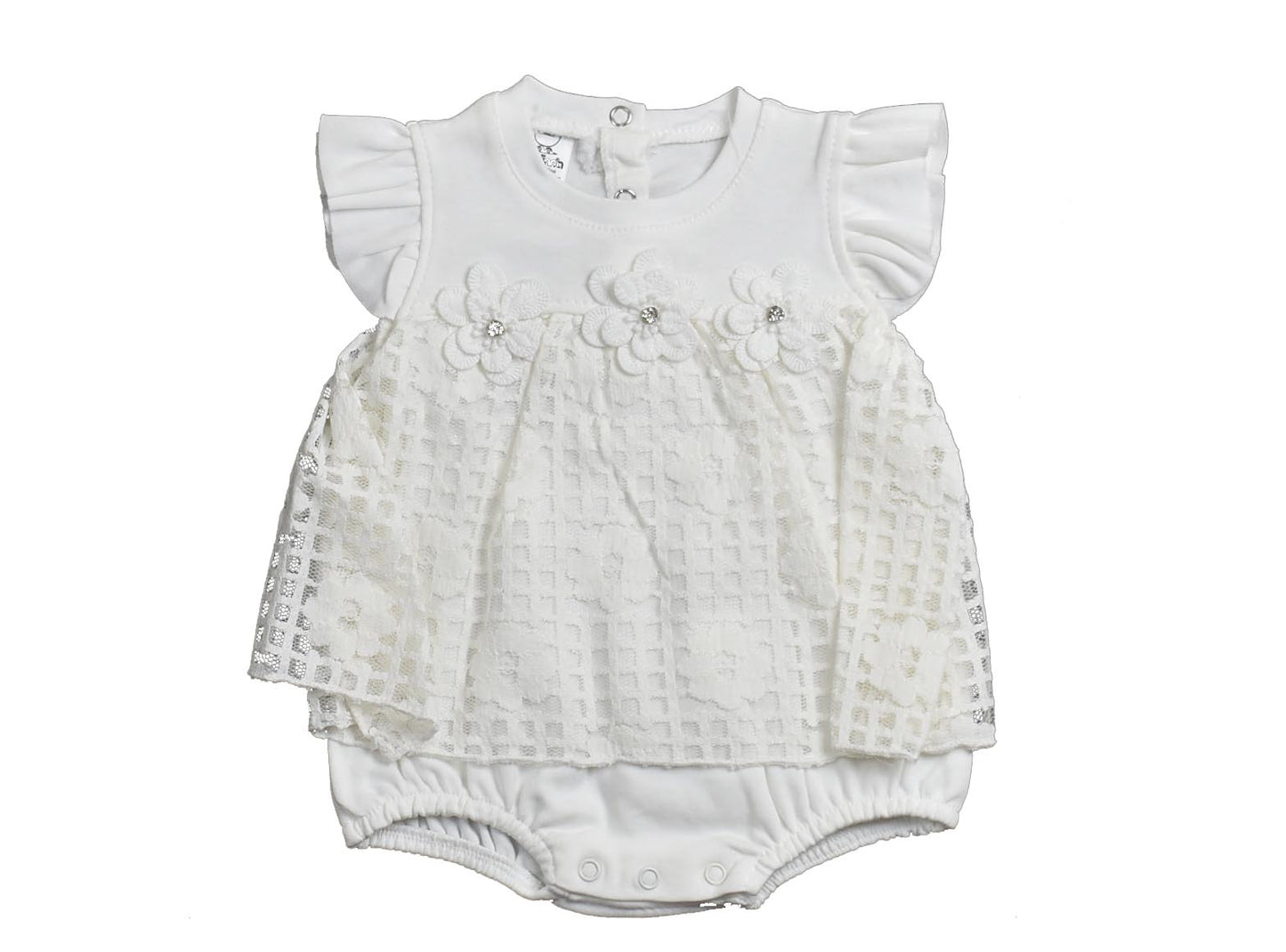 Romper White Flowers