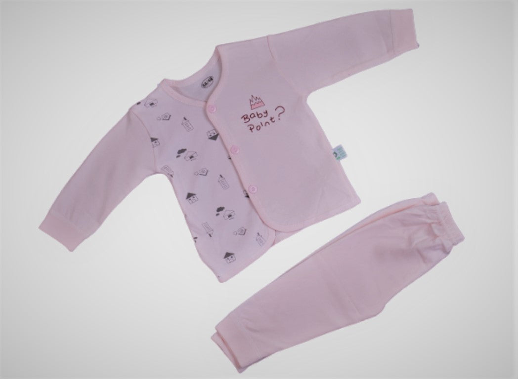 Sleep Suit Pink Huts