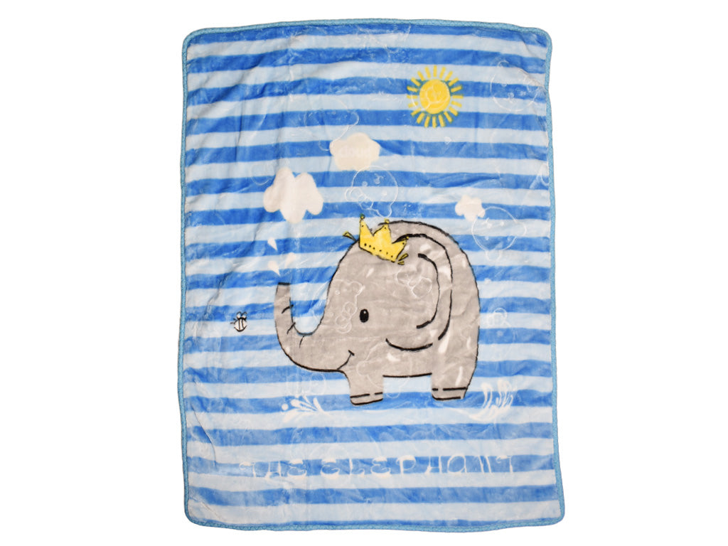 Baby Blanket Elephant Blue