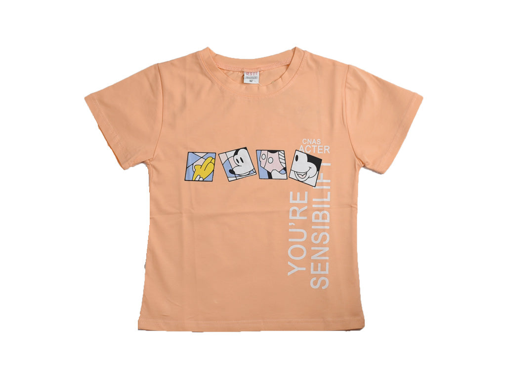 T-shirt Orange Snoopy