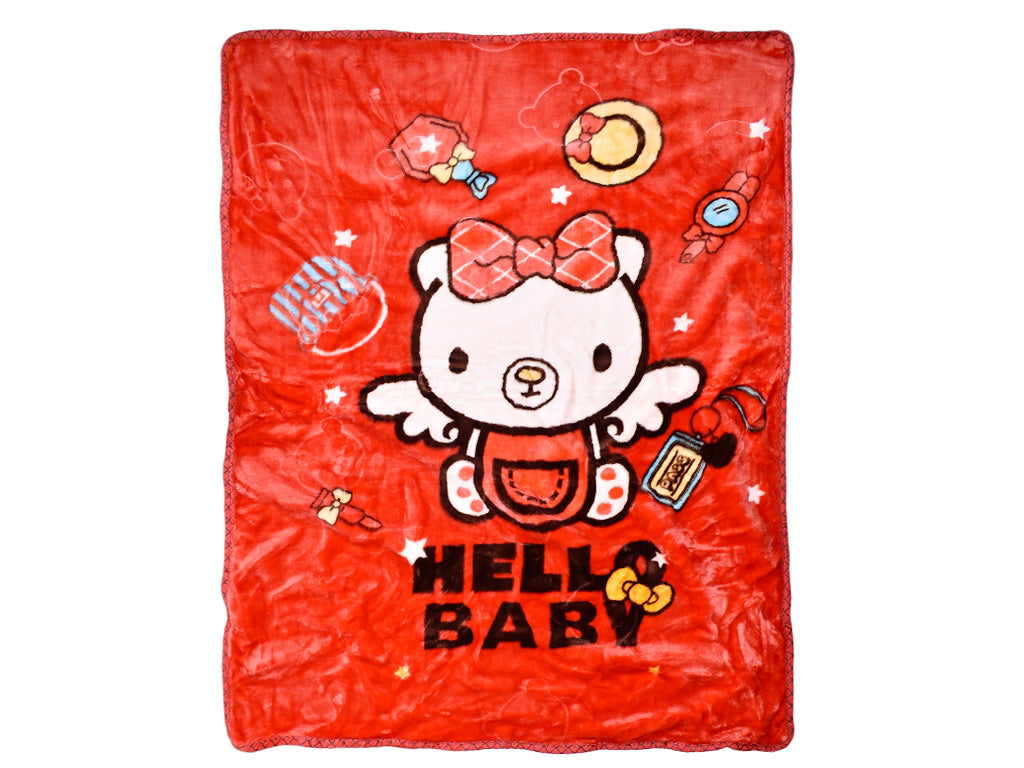 Baby Blanket Kitty Red
