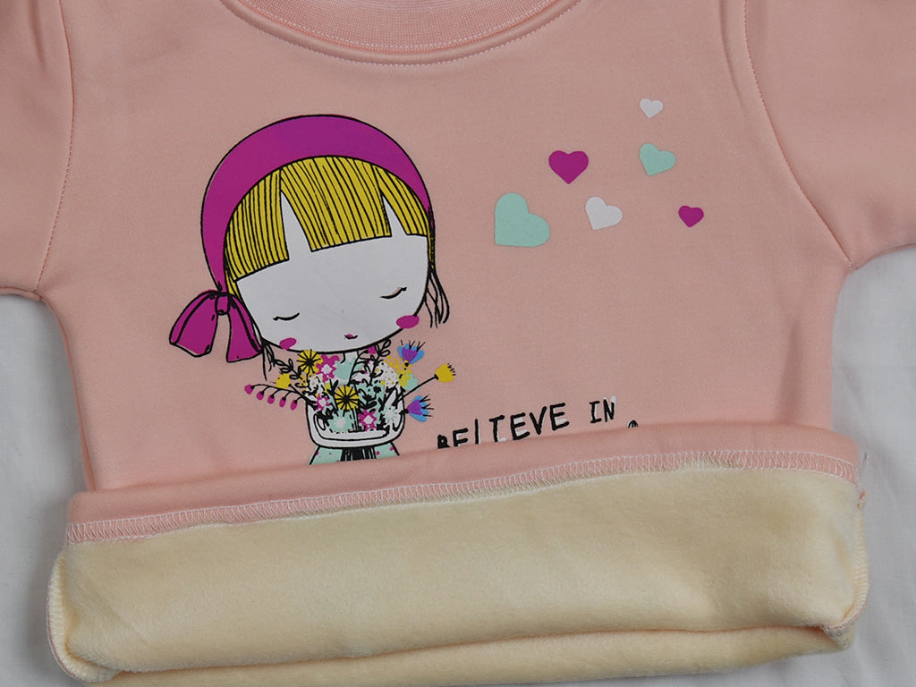 T-shirt and Trouser Pink Magic Girl (Fleece)