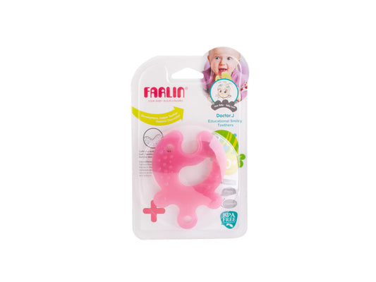 Farlin Educational Smiley Baby Teether Pink