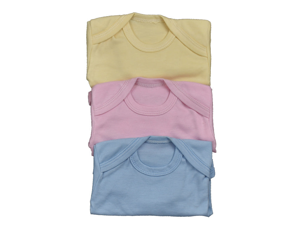 Bodysuit (Set of 3) - Yellow, Blue & Pink Designs