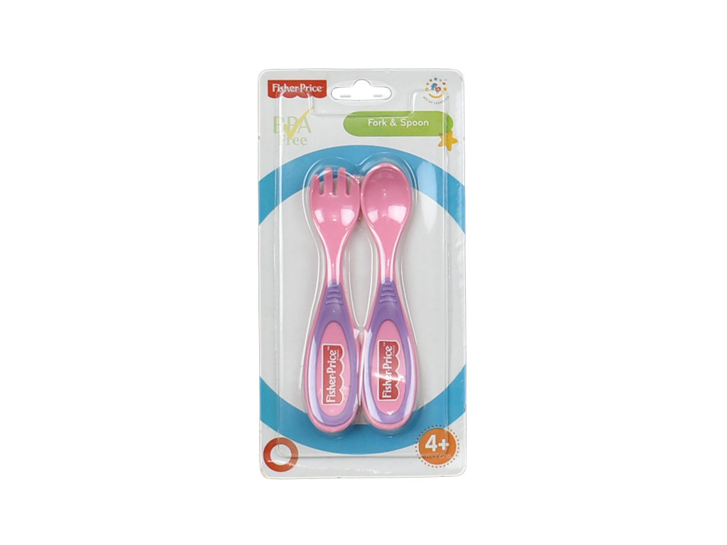 Fisher Price Fork and Spoon Pink