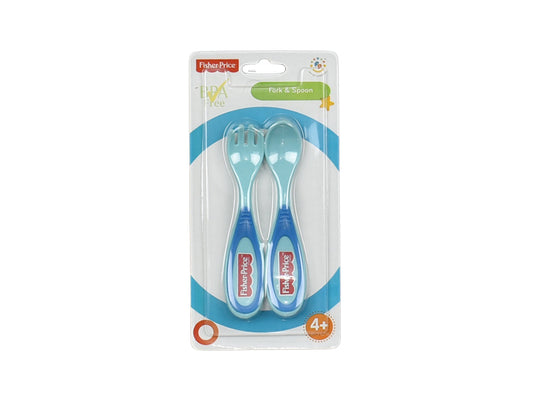 Fisher Price Fork and Spoon Blue