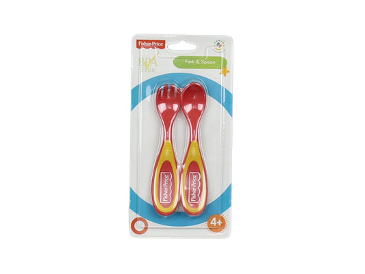 Fisher Price Fork and Spoon Red