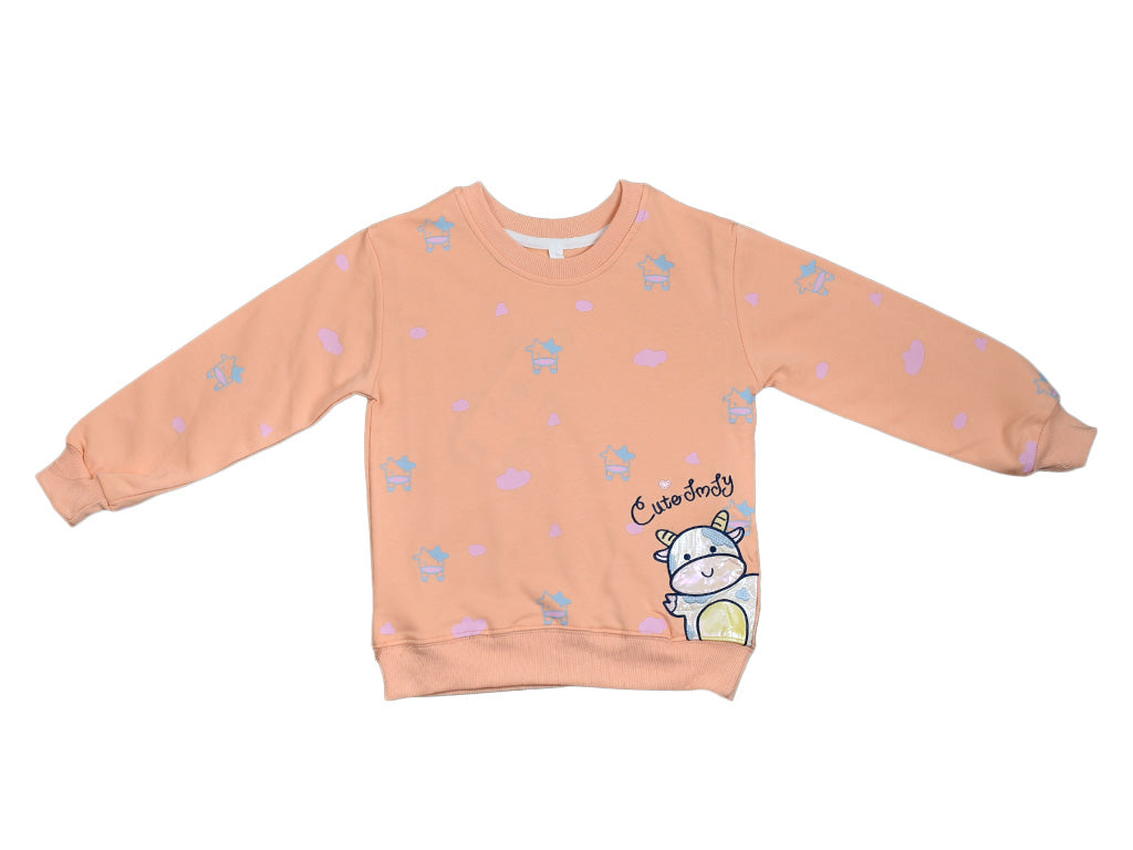 Sweatshirt Cute Baby Peach
