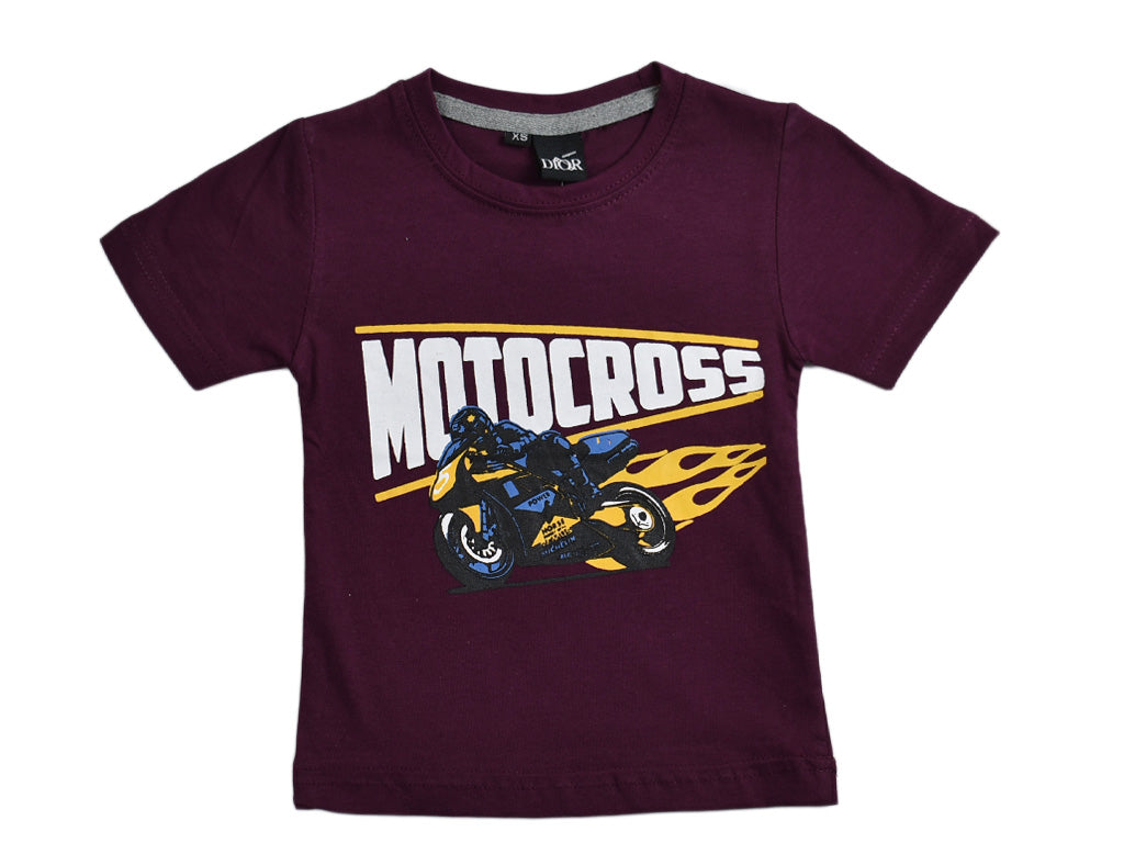 T-shirt Maroon Motocross