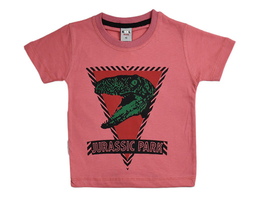 T-shirt Pink Jurassic Park