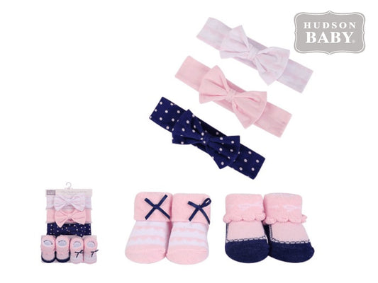 Hudson Baby Headband and Socks Set (5 pcs)