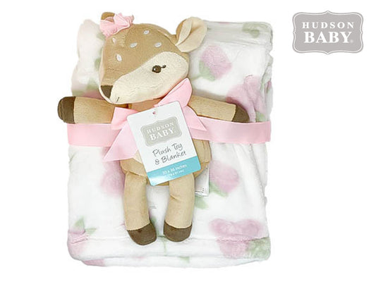 Hudson Baby Plush Toy & Blanket (Set of 2)