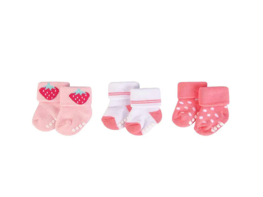 Hudson Baby Socks in Strawberry (Set of 3)