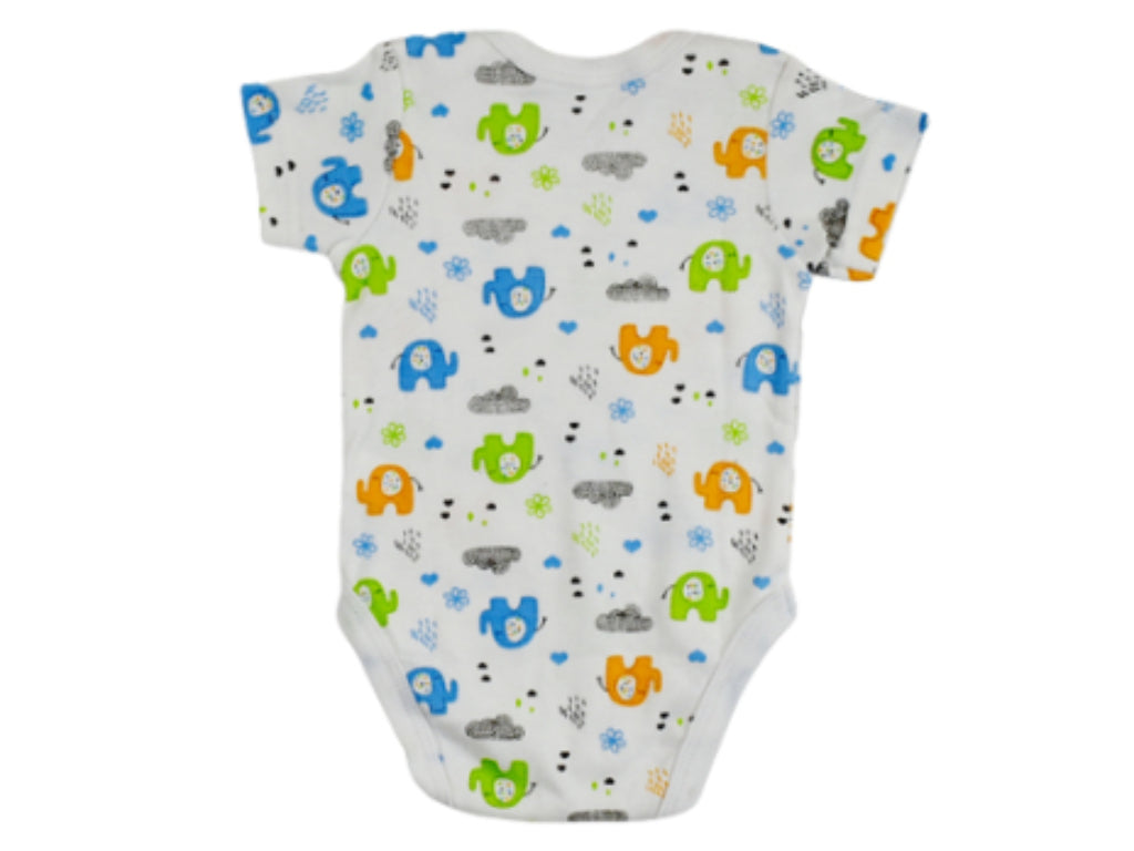 Bodysuit (Set of 5) - Green, Blue & White Designs