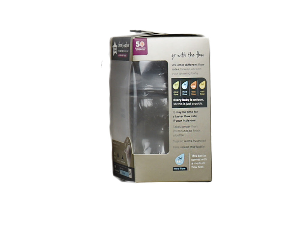 Tommee Tippee Close to Nature Feeding Bottle 260ml Silver