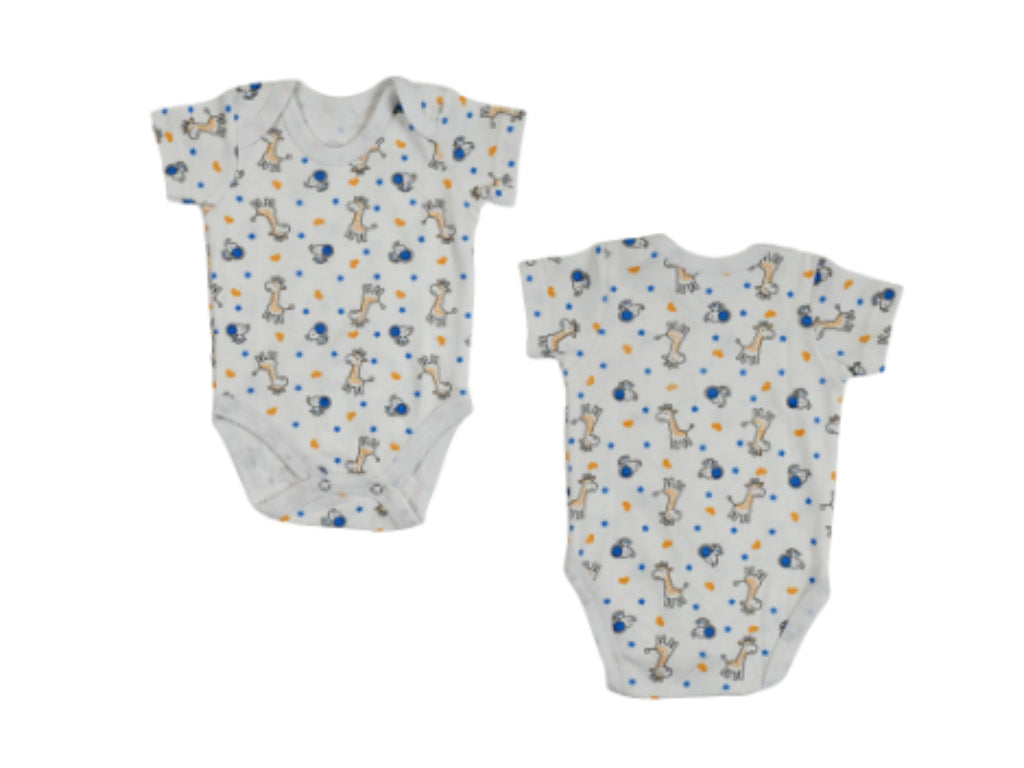 Bodysuit (Set of 5) - Green, Blue & White Designs