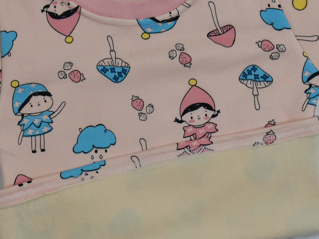 T-shirt and Trouser Pink Mushroom Doll (Fleece)