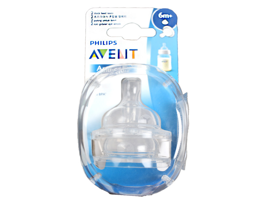 Philips Avent Anti-colic / Teats (Nipples) / Thick Feed / 6m+ (2 Pieces)