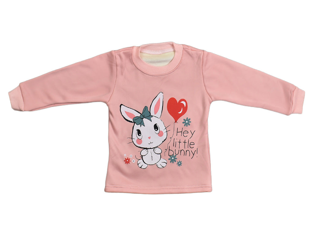T-shirt and Trouser Pink Rabbit (Fleece)