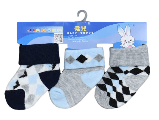 Jianer Baby Socks in Grey (Set of 3)