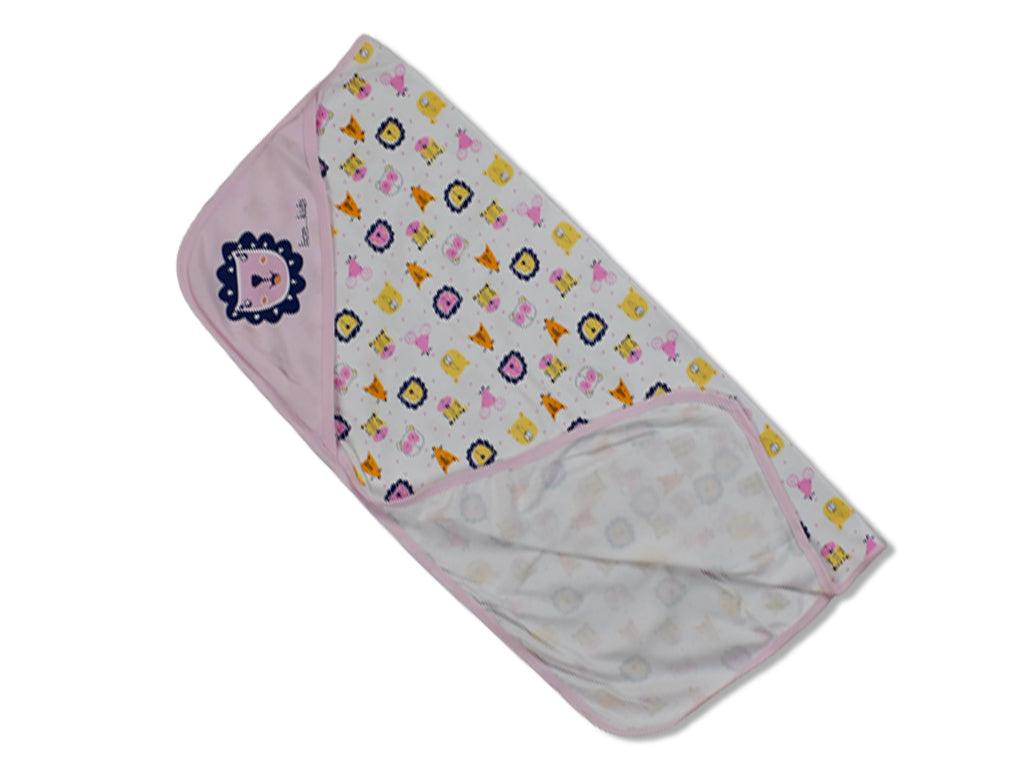 Wrapping Sheet Hooded Pink Lion