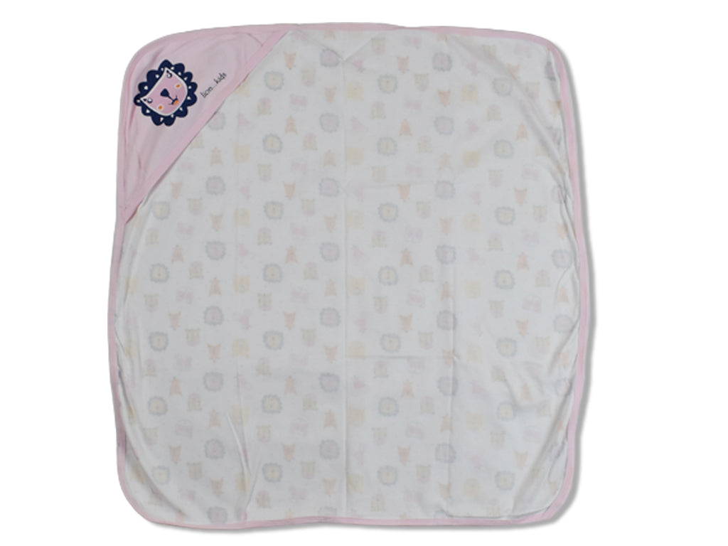 Wrapping Sheet Hooded Pink Lion