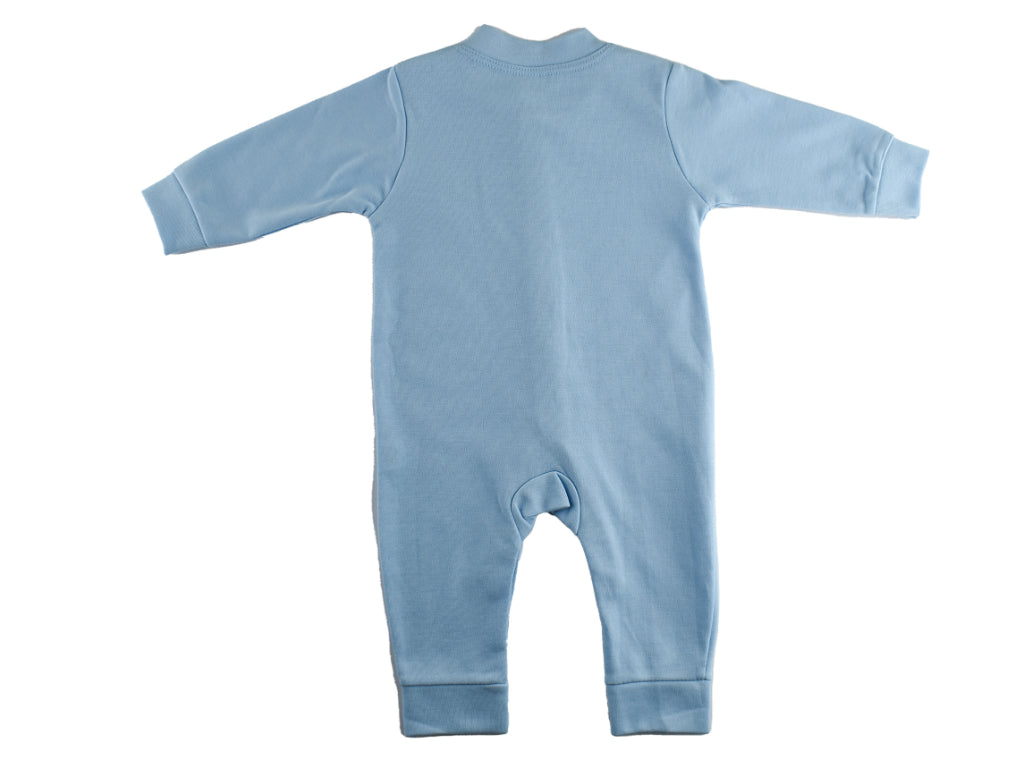 Sleeping Suits (Set of 3) - Plain Blue, White Elephant Shapes & White Blue Stripes