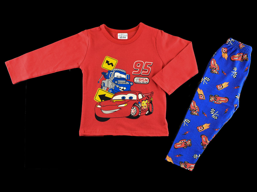 T-shirt with Trouser Red Cars Design