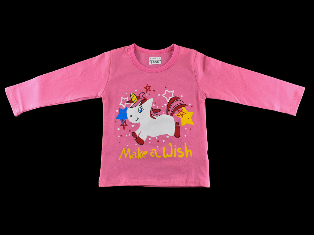 T-shirt with Trouser Pink Unicorn Design