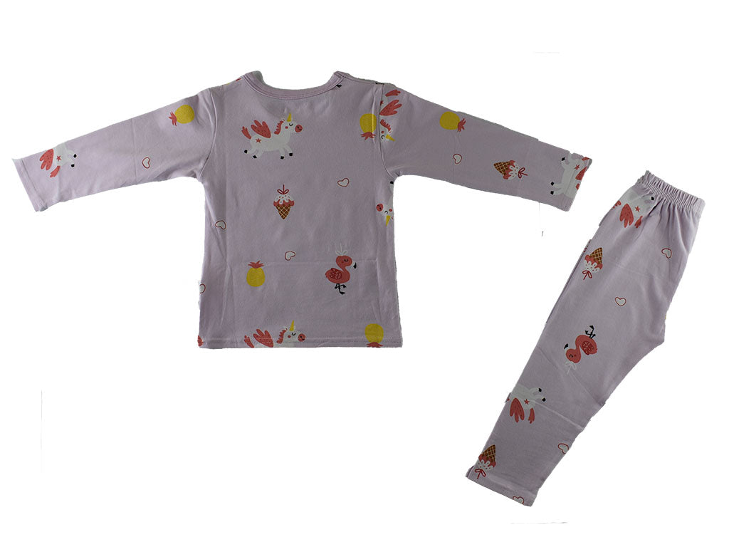 T-shirt and Trouser in Pink with Swans