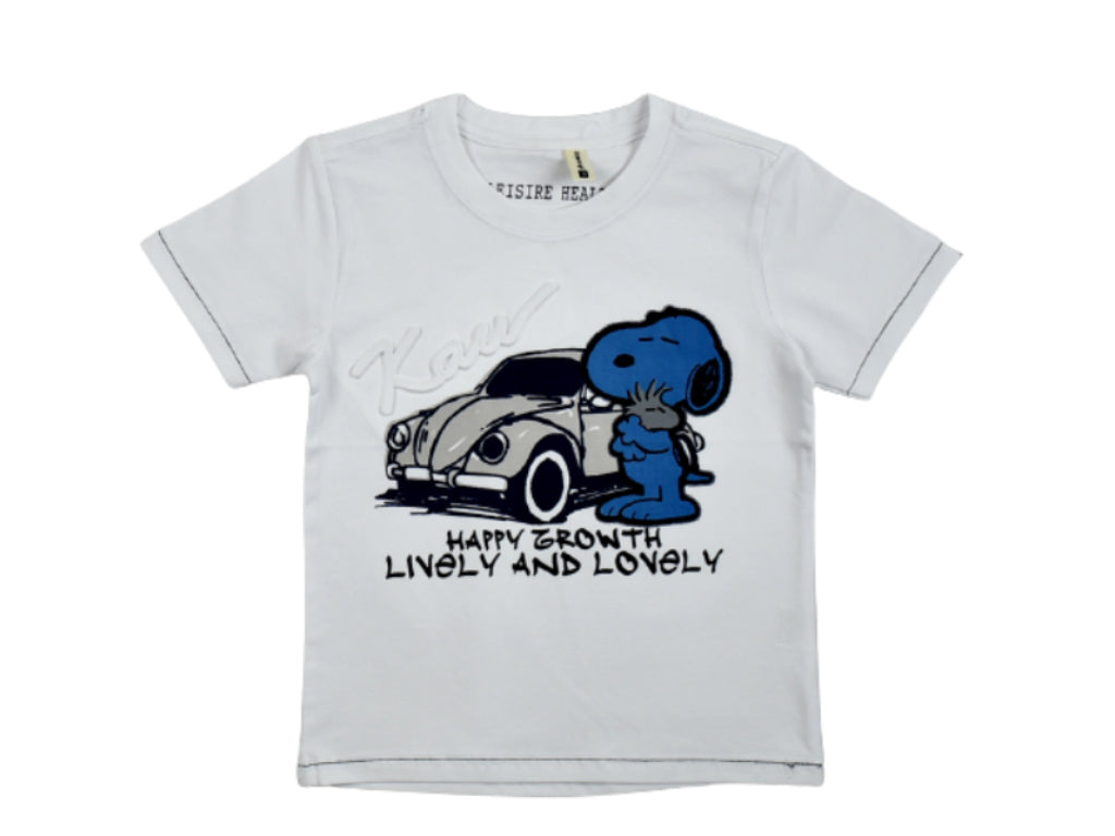 T-shirt White Scooby Car