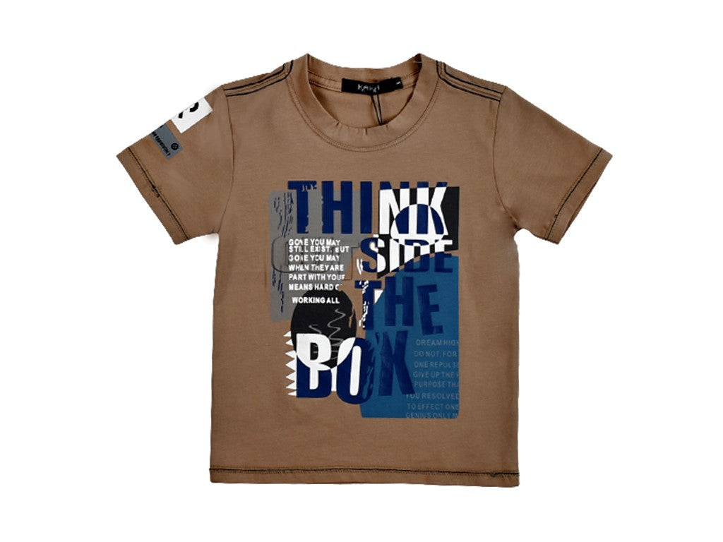 T-shirt Brown Think Outside the Box