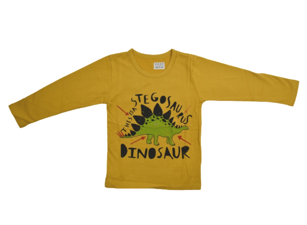 T-shirt & Trouser Yellow Stegosaurus